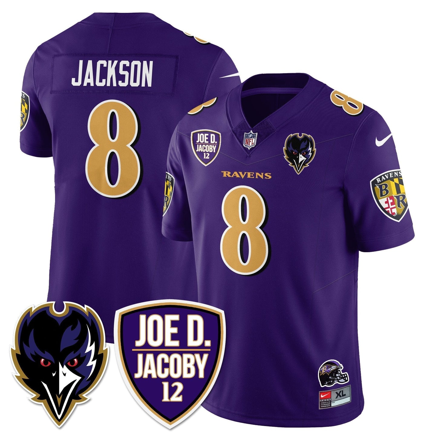 Ravens Purple Rising 2025 Vapor Limited Jersey - Stitched