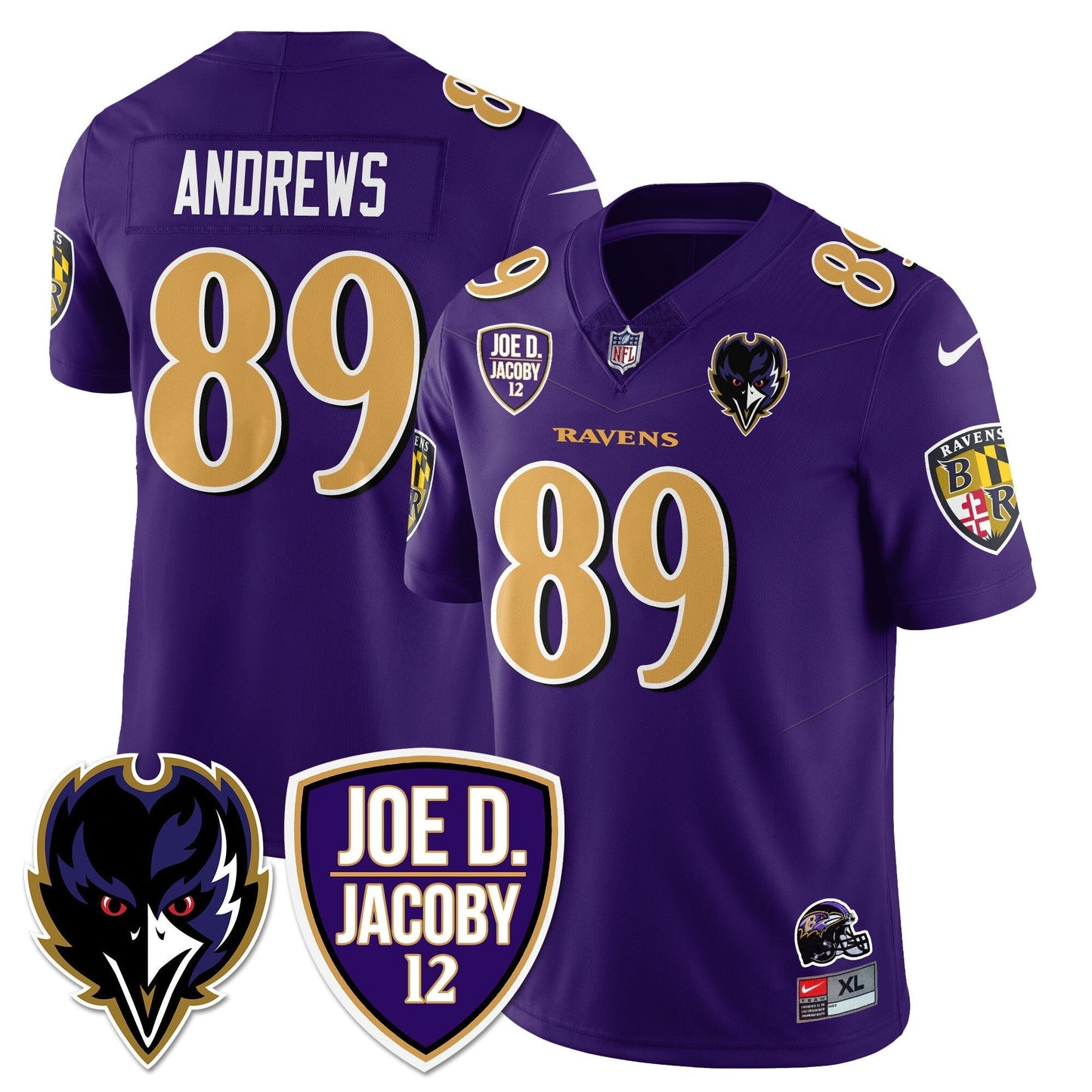 Ravens Purple Rising 2025 Vapor Limited Jersey - Stitched