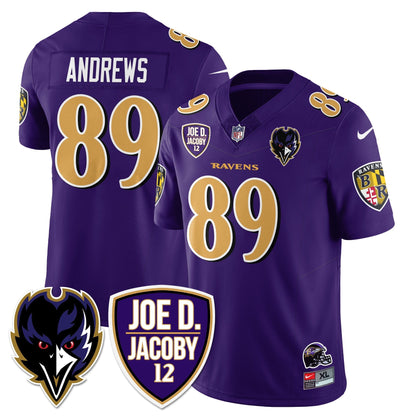 Ravens Purple Rising 2025 Vapor Limited Jersey - Stitched