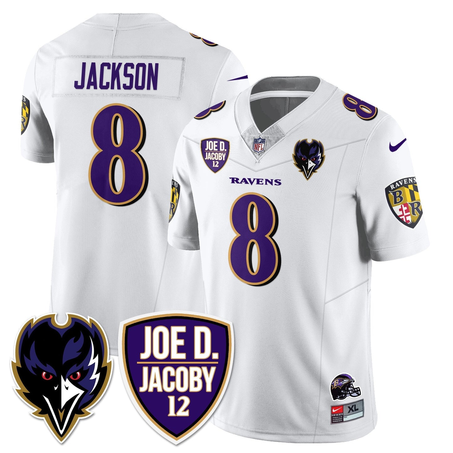 Ravens Purple Rising 2025 Vapor Limited Jersey - Stitched