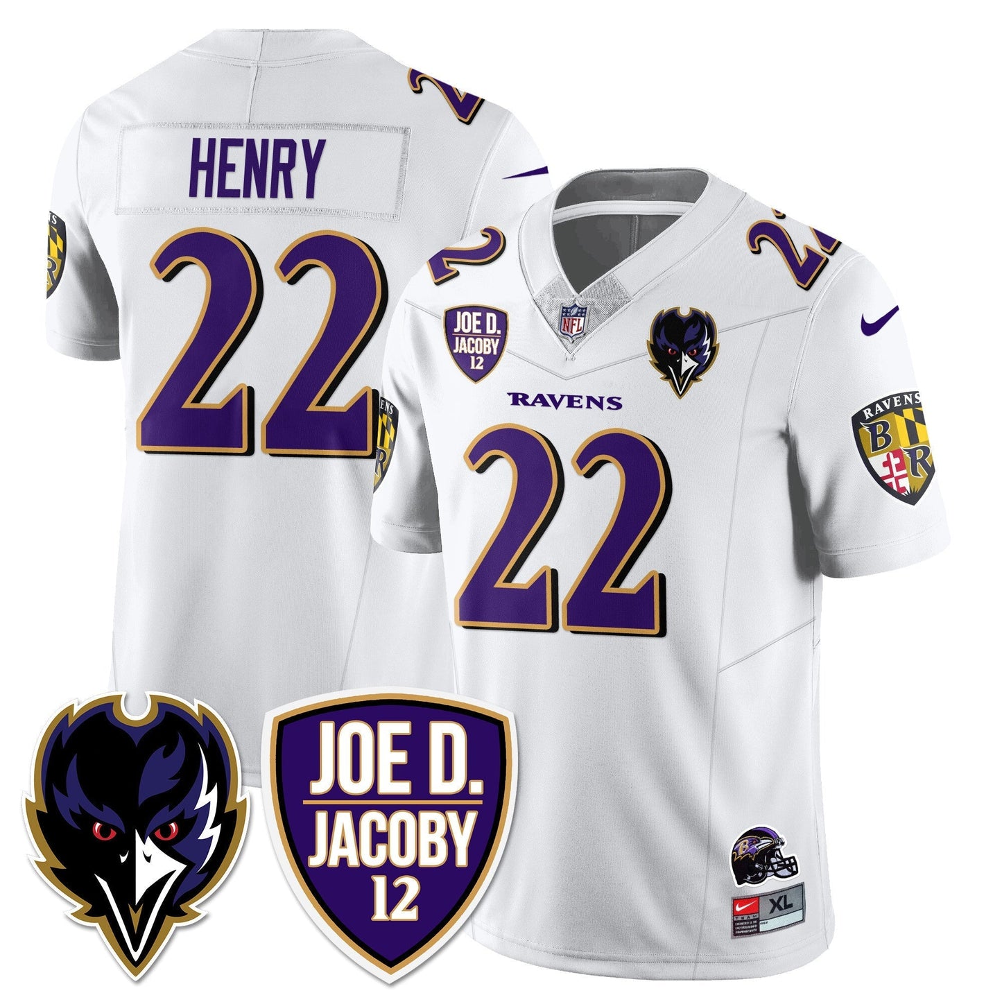 Ravens Purple Rising 2025 Vapor Limited Jersey - Stitched