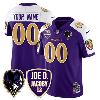 Custom Ravens Purple Rising 2025 Vapor Limited Jersey - All Stitched