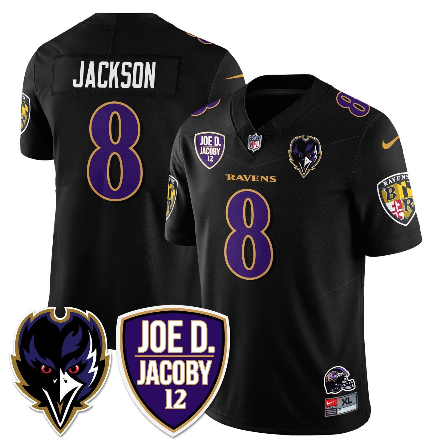 Ravens Purple Rising 2025 Vapor Limited Jersey - Stitched