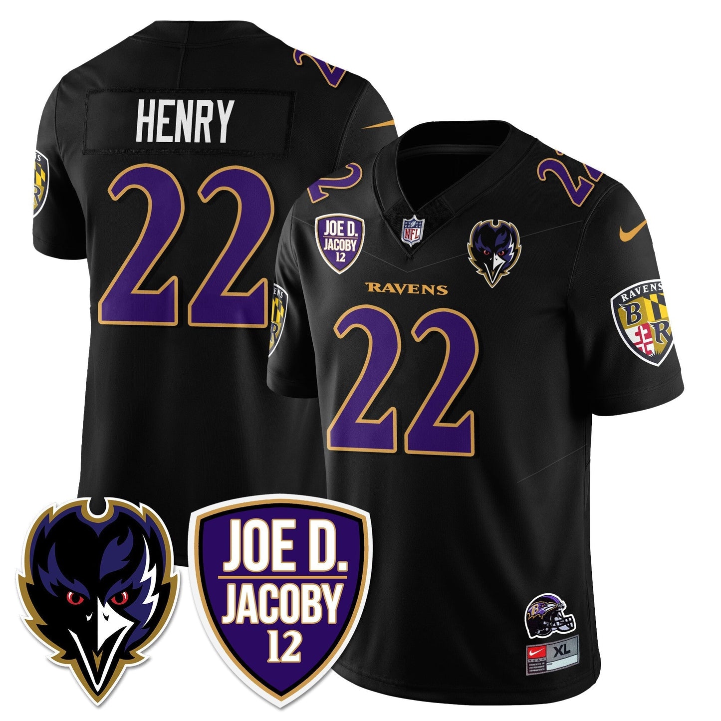 Ravens Purple Rising 2025 Vapor Limited Jersey - Stitched
