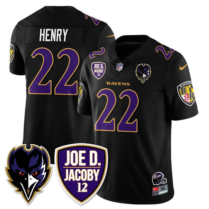 Ravens Purple Rising 2025 Vapor Limited Jersey - Stitched