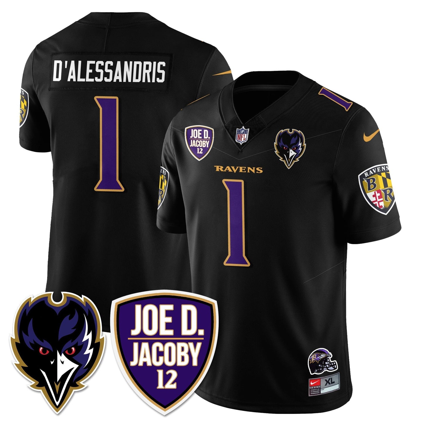 Ravens Purple Rising 2025 Vapor Limited Jersey - Stitched
