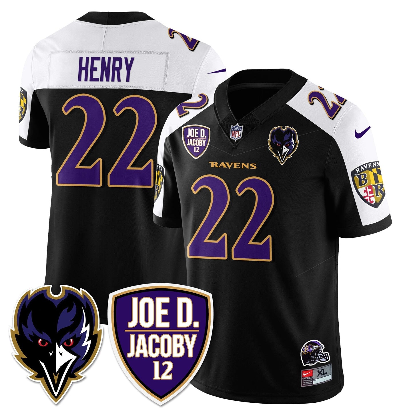Ravens Purple Rising 2025 Vapor Limited Jersey - Stitched