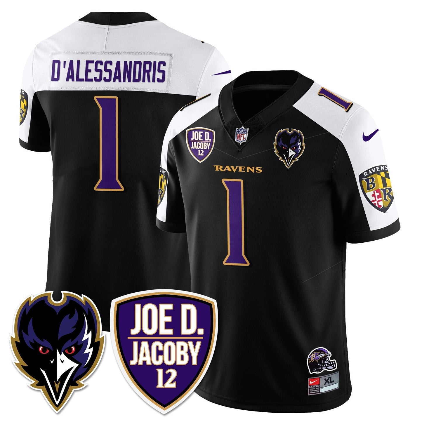 Ravens Purple Rising 2025 Vapor Limited Jersey - Stitched