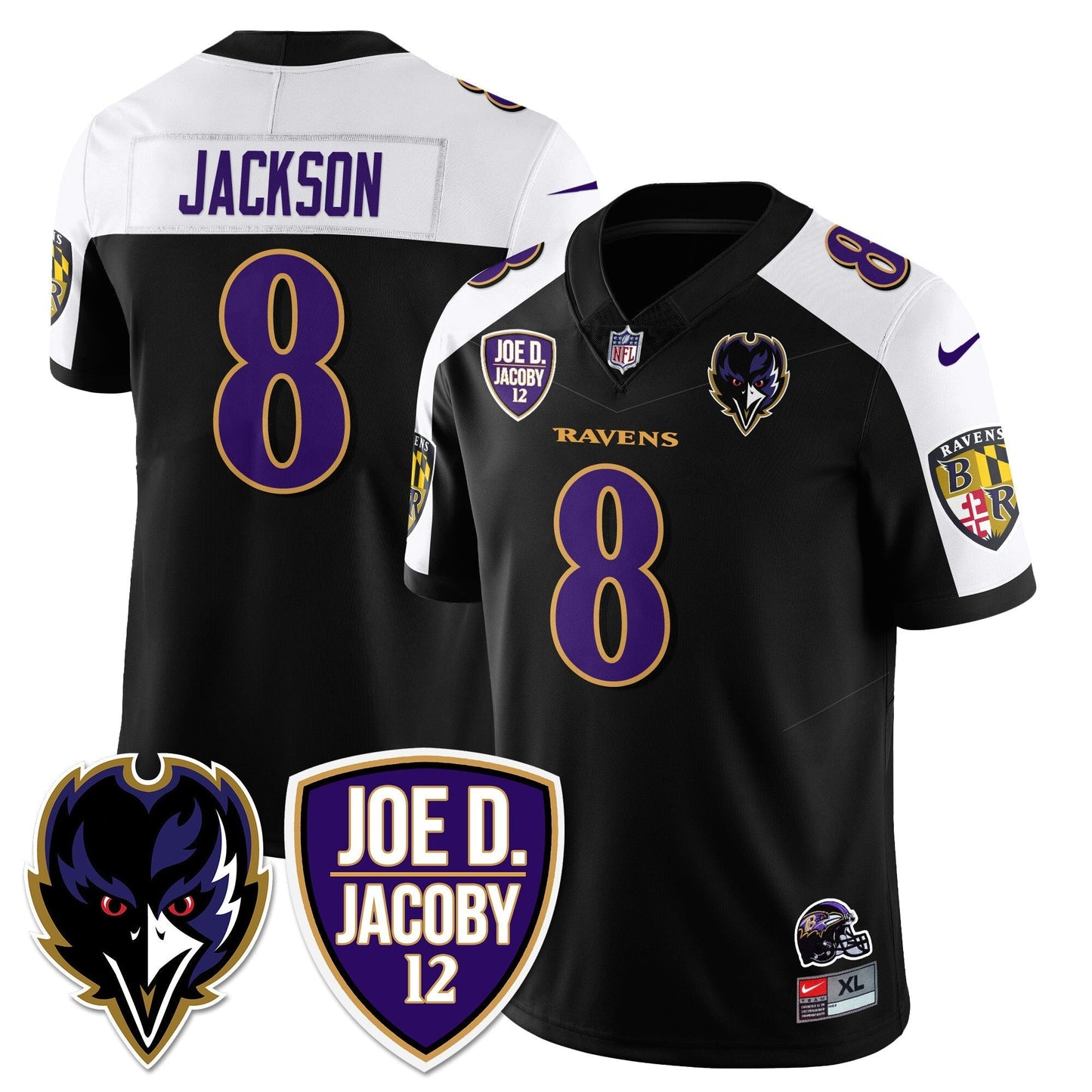 Ravens Purple Rising 2025 Vapor Limited Jersey - Stitched