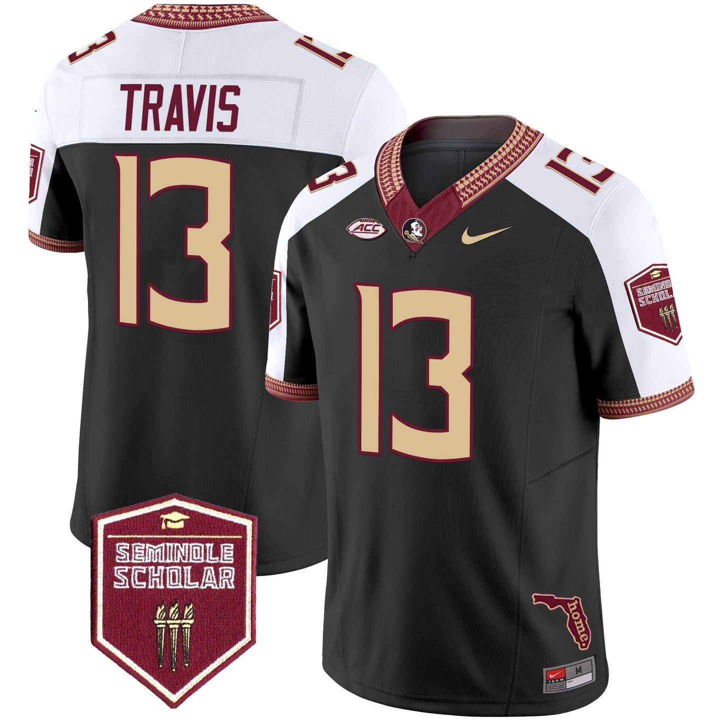 Men's Florida State Seminoles 2025 Seminole Scholar Patch Vapor Limited Jersey - All Stitched
