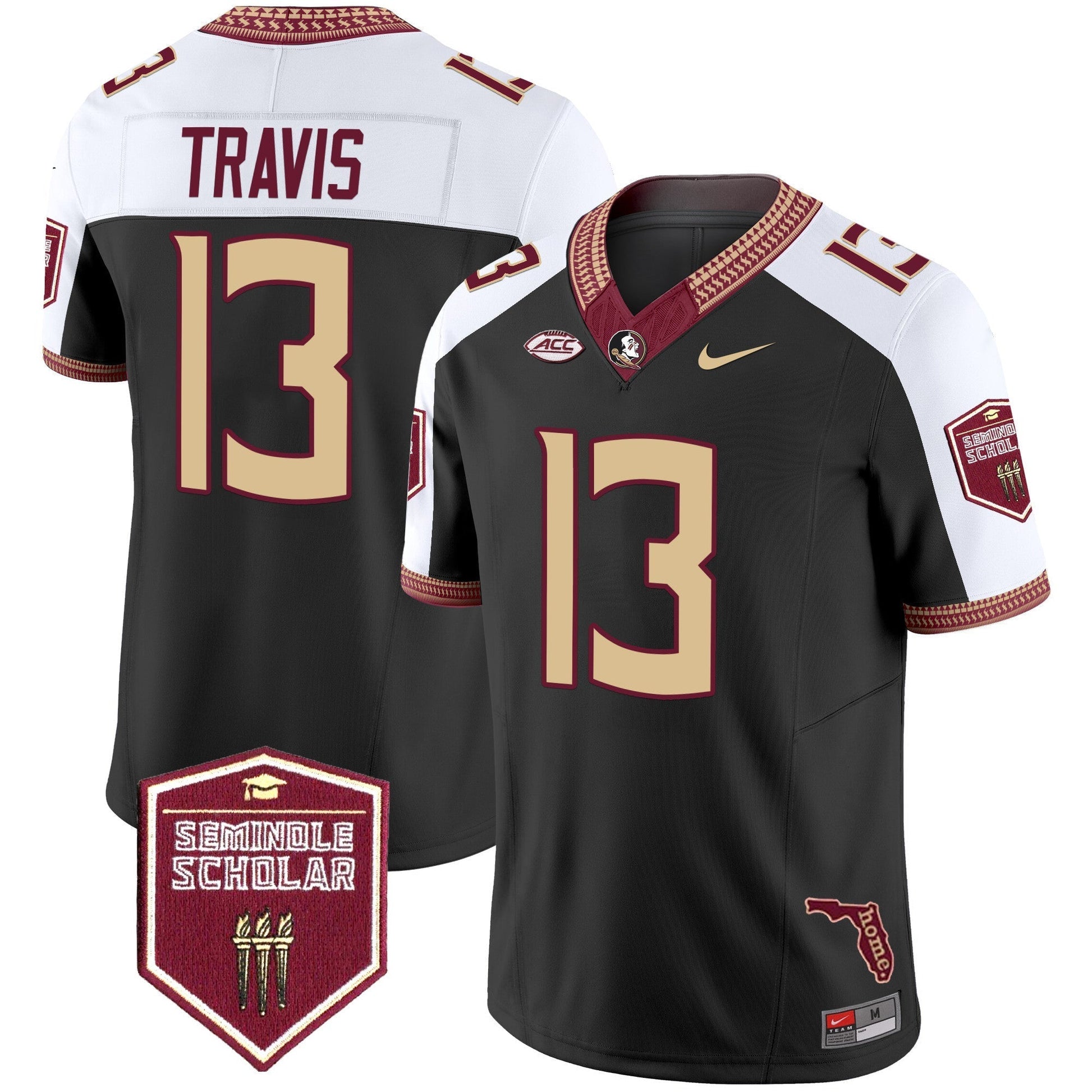 Men's Florida State Seminoles 2025 Seminole Scholar Patch Vapor Limited Jersey - All Stitched
