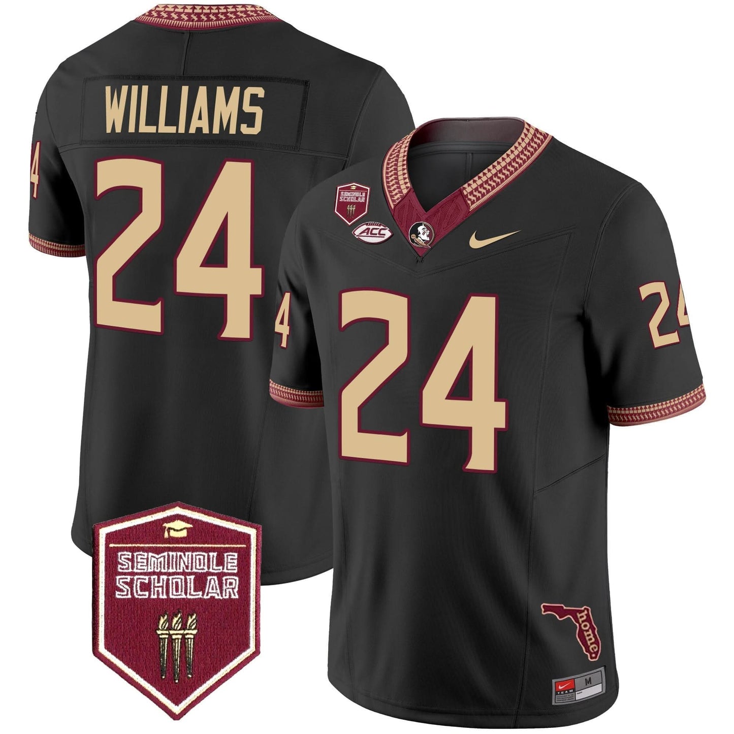 Florida State Seminoles 2024 Seminole Scholar Patch Vapor Limited Jersey - All Stitched
