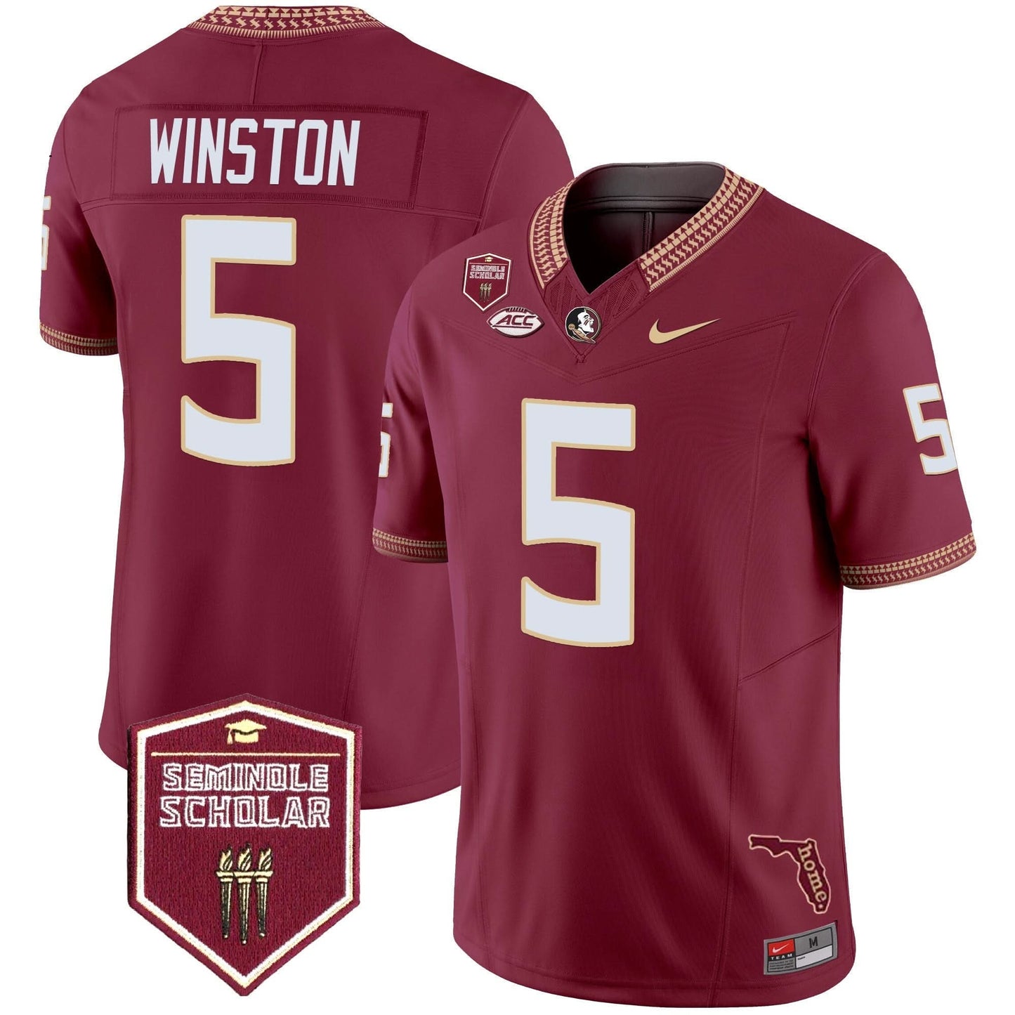 Florida State Seminoles 2024 Seminole Scholar Patch Vapor Limited Jersey - All Stitched