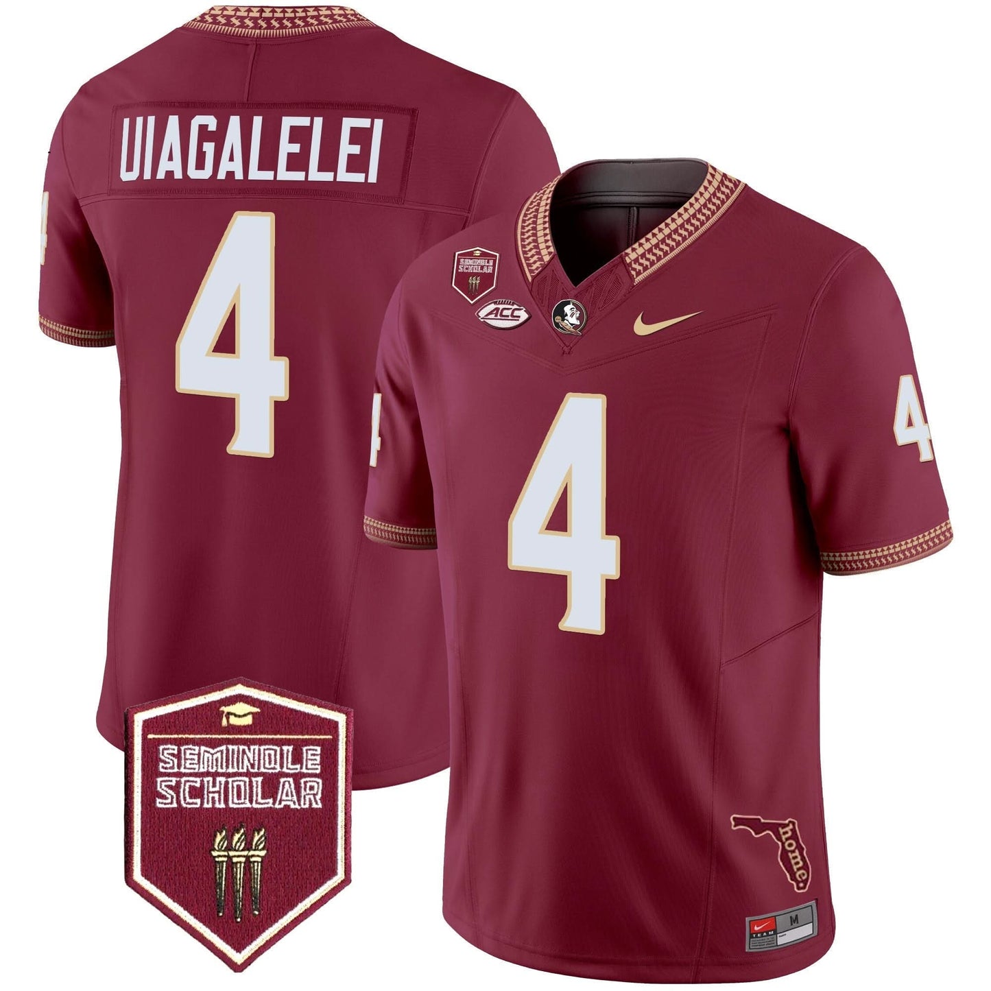 Florida State Seminoles 2024 Seminole Scholar Patch Vapor Limited Jersey - All Stitched