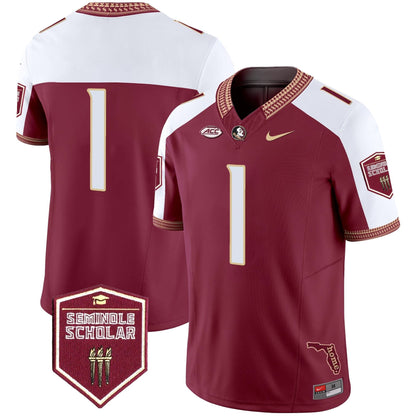 Florida State Seminoles 2024 Seminole Scholar Patch Vapor Limited Jersey - All Stitched