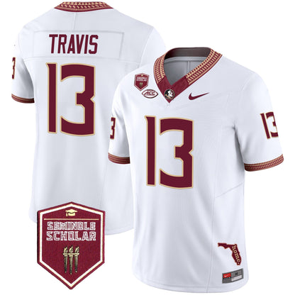 Men's Florida State Seminoles 2025 Seminole Scholar Patch Vapor Limited Jersey - All Stitched