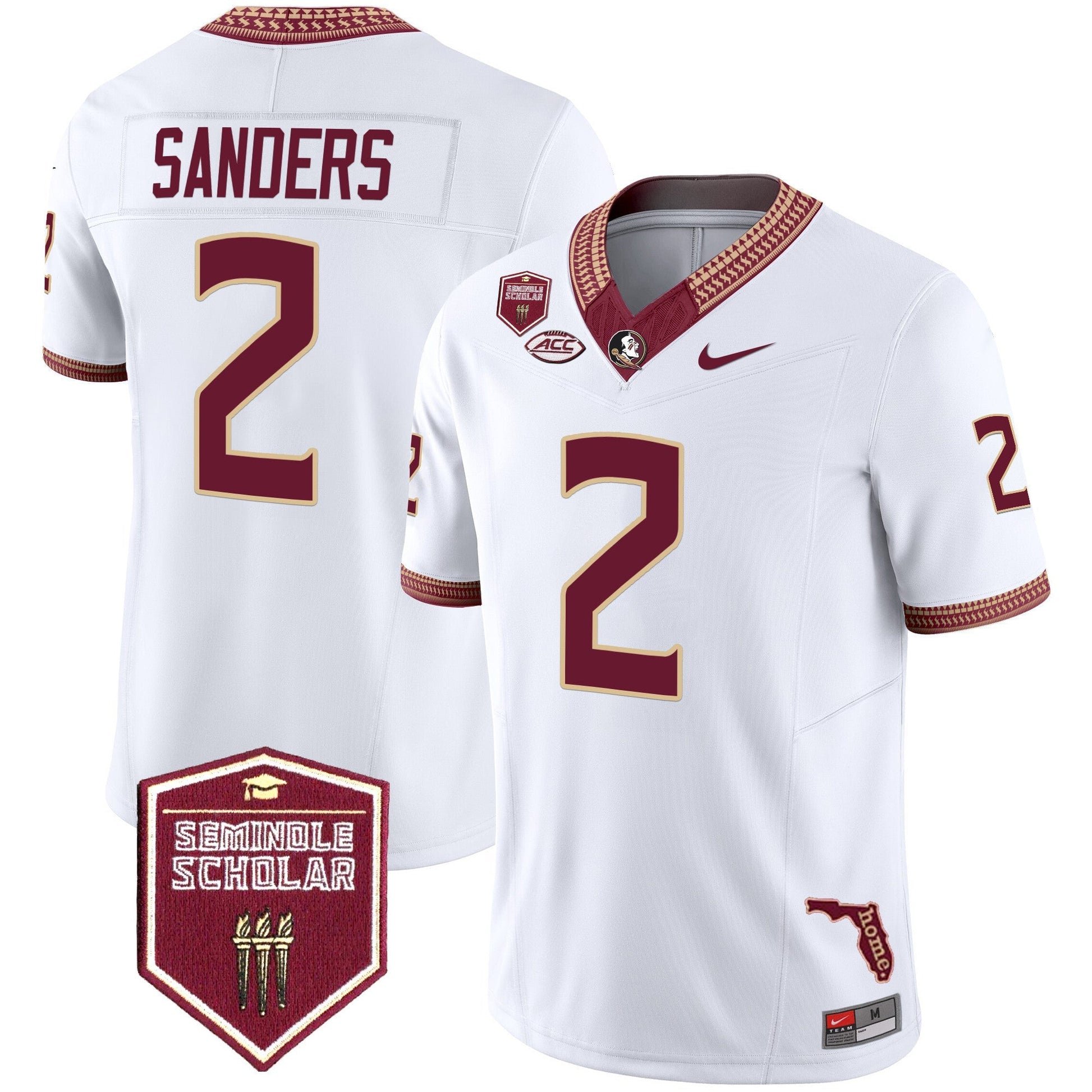 Men's Florida State Seminoles 2025 Seminole Scholar Patch Vapor Limited Jersey - All Stitched
