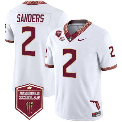 Men's Florida State Seminoles 2025 Seminole Scholar Patch Vapor Limited Jersey - All Stitched