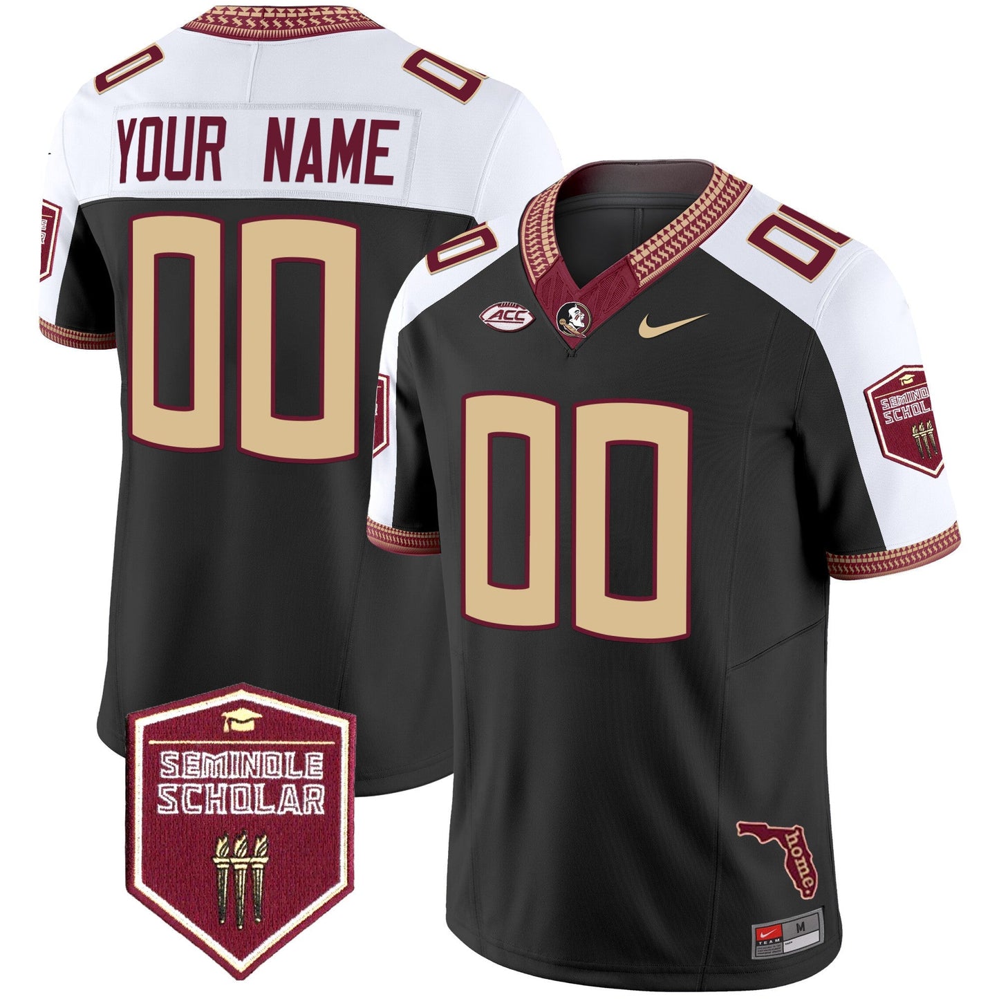 Florida State Seminoles 2025 Seminole Scholar Patch Vapor Limited Custom Jersey - All Stitched