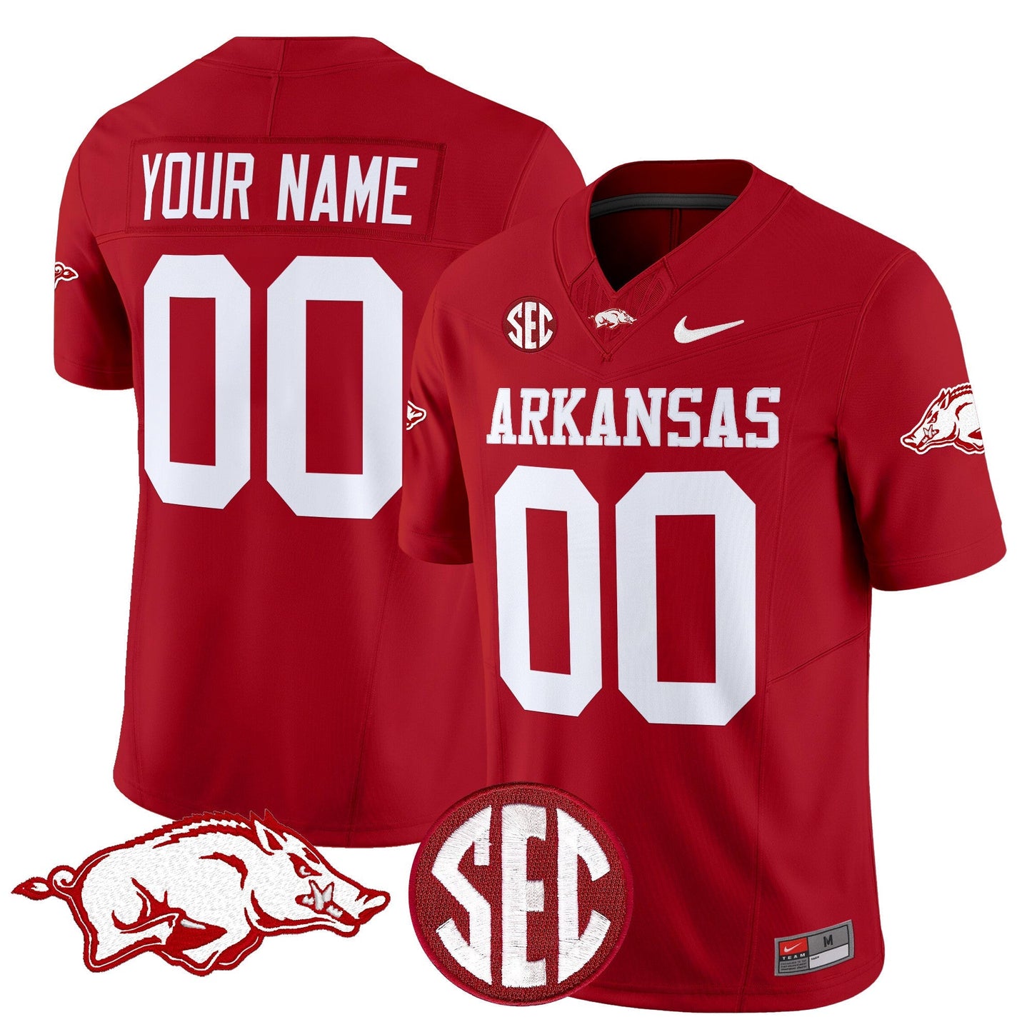 Arkansas Razorbacks Vapor Limited Custom Jersey - All Stitched