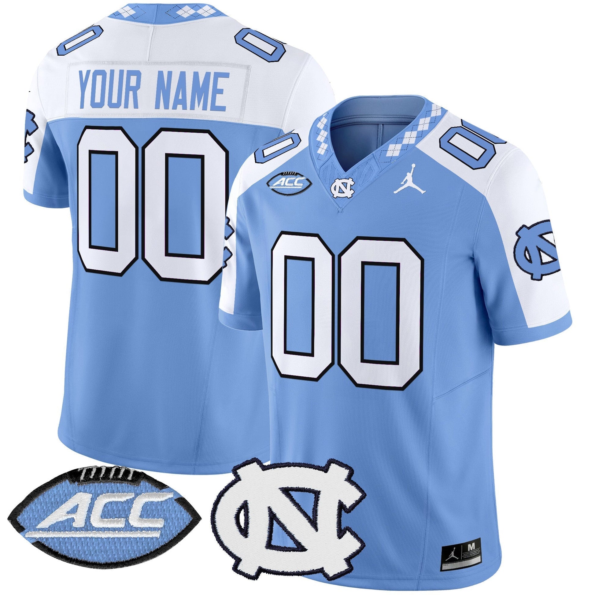 North Carolina Tar Heels 2025 Vapor Limited Custom Jersey - All Stitched