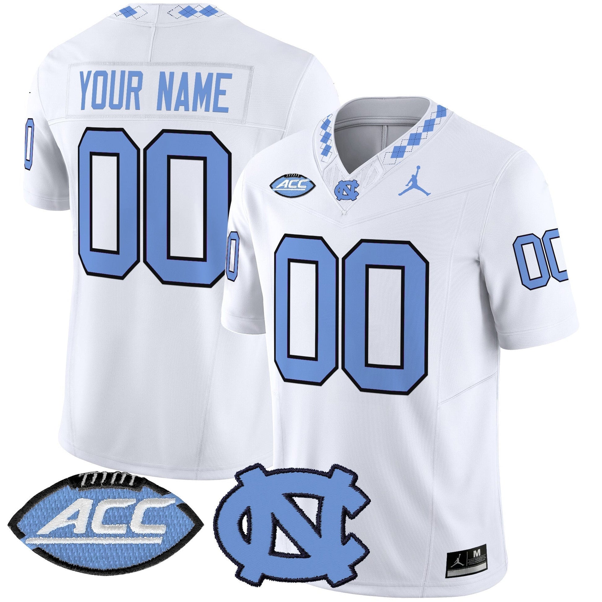 North Carolina Tar Heels 2025 Vapor Limited Custom Jersey - All Stitched