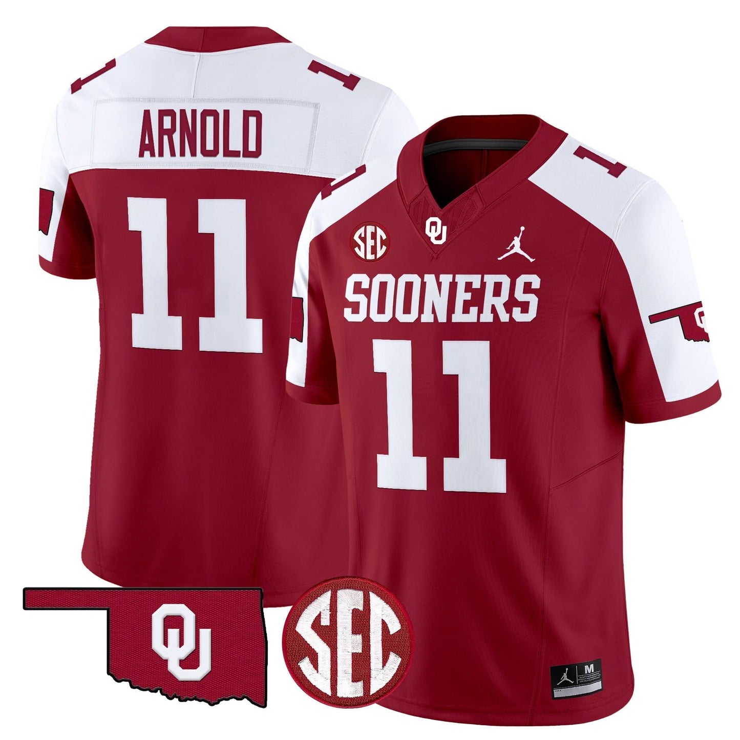 Oklahoma Sooners 2024 Vapor Limited Jersey - SEC Patch - All Stitched