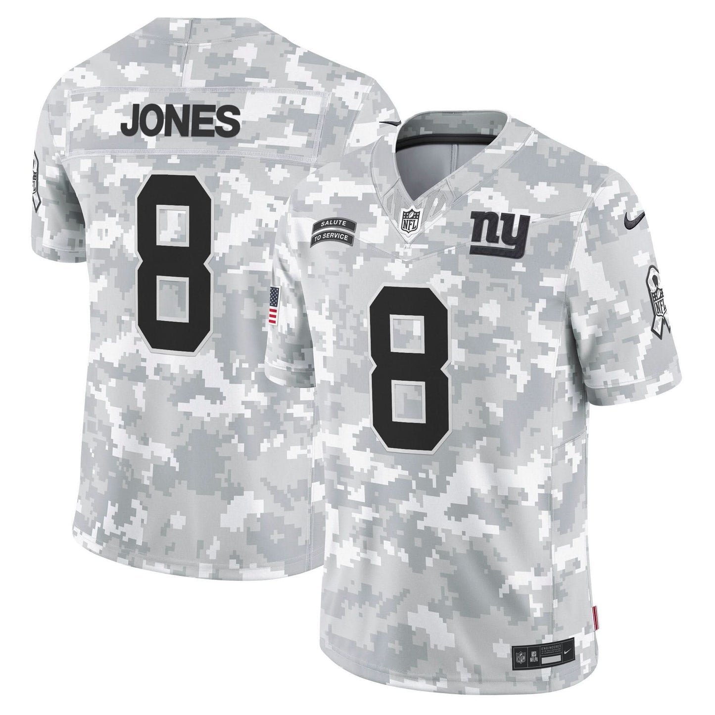 New York Giants 2024 Salute to Service Vapor Limited Jersey - Arctic Camo - All stitched