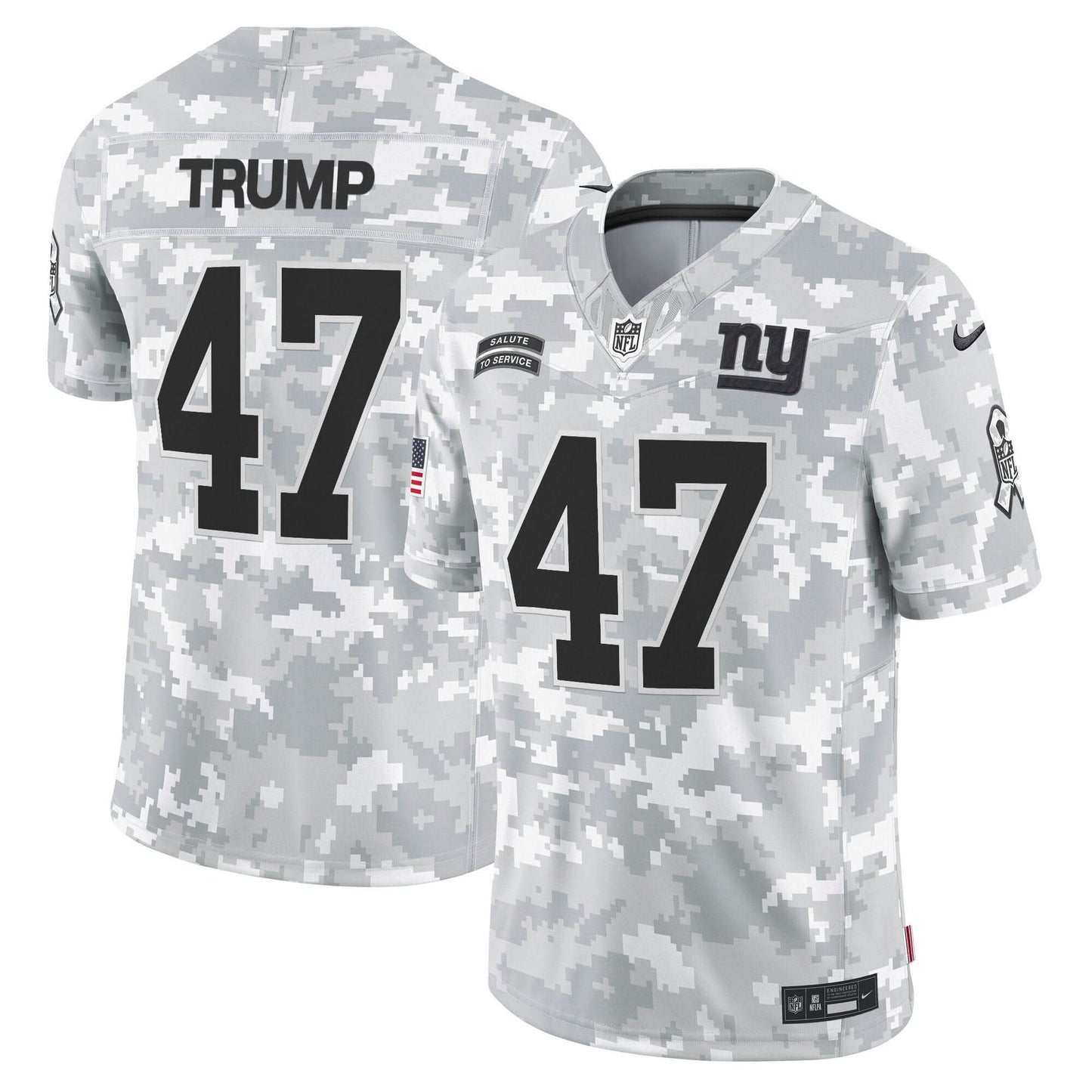 New York Giants 2024 Salute to Service Vapor Limited Jersey - Arctic Camo - All stitched