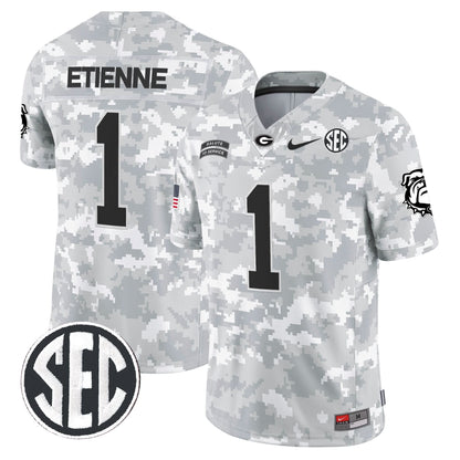 Georgia Bulldogs 2024 Salute to Service Vapor Limited Jersey - Arctic Camo - All Stitched