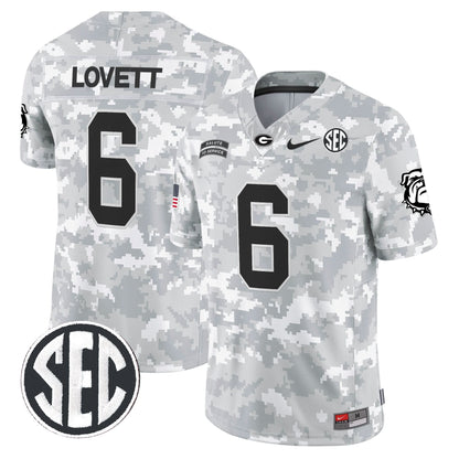 Georgia Bulldogs 2024 Salute to Service Vapor Limited Jersey - Arctic Camo - All Stitched