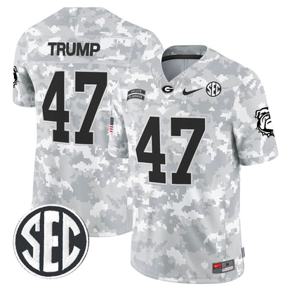 Georgia Bulldogs 2024 Salute to Service Vapor Limited Jersey - Arctic Camo - All Stitched