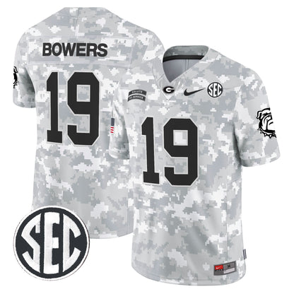 Georgia Bulldogs 2024 Salute to Service Vapor Limited Jersey - Arctic Camo - All Stitched