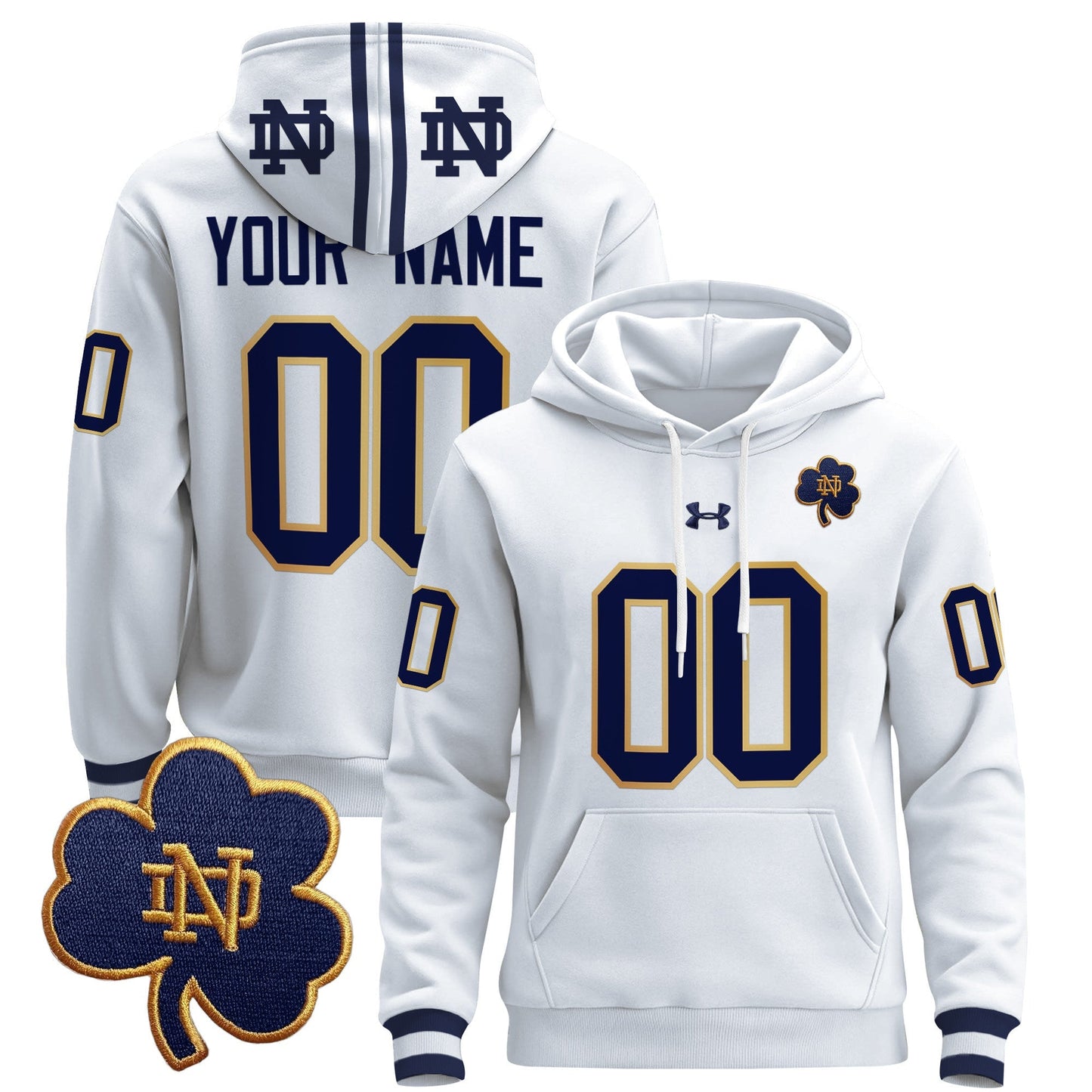 Notre Dame Fighting Irish 2025 Custom Pullover Hoodie