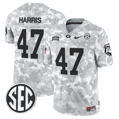 Georgia Bulldogs 2024 Salute to Service Vapor Limited Jersey - Arctic Camo - All Stitched