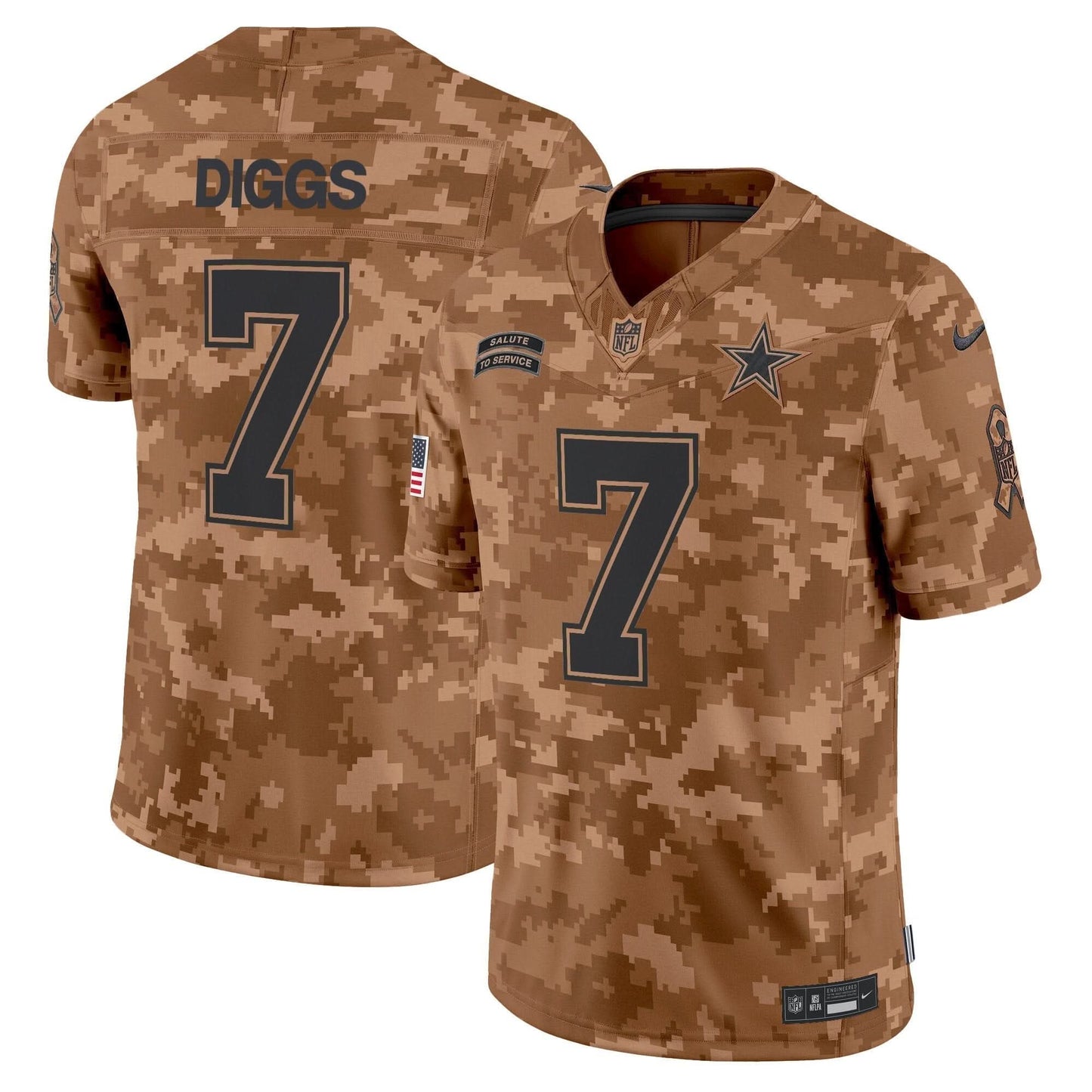 Dallas Cowboys 2024 Salute to Service Vapor Limited Jersey - All stitched