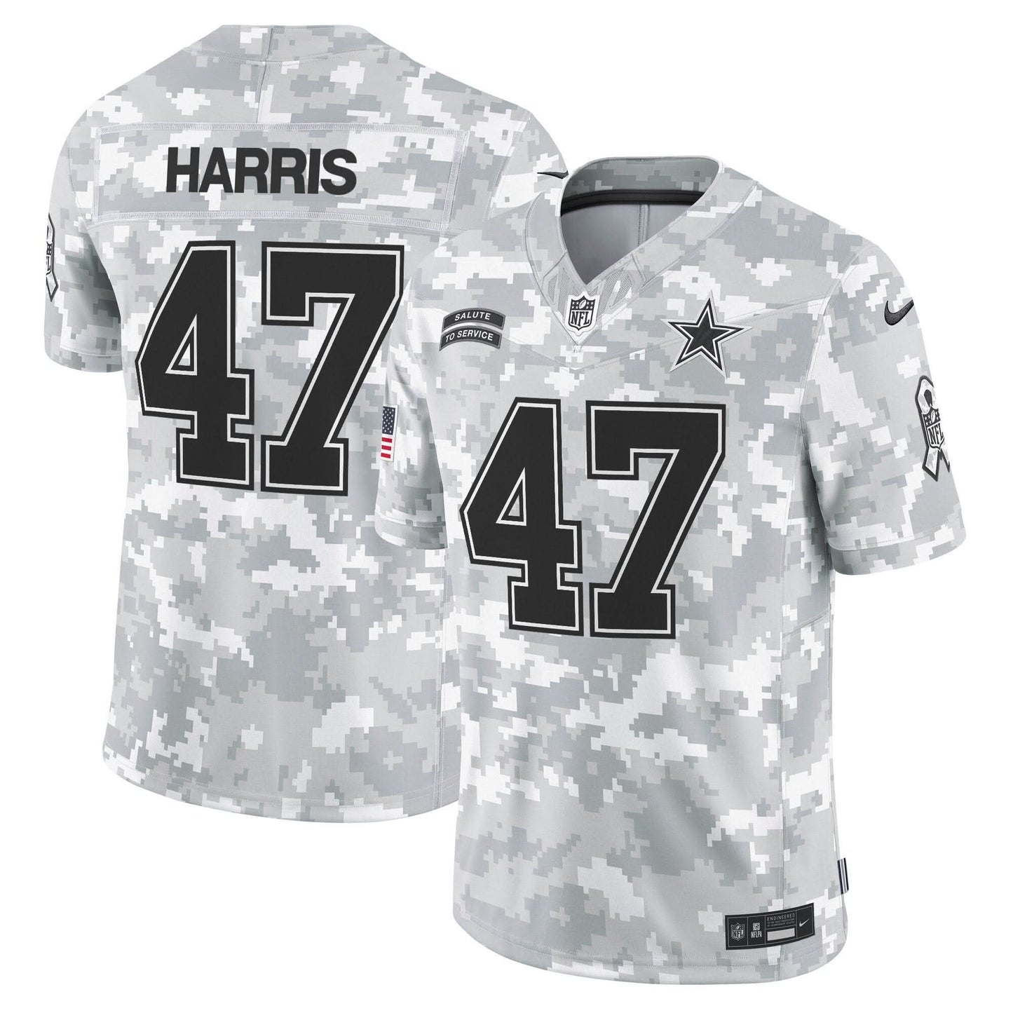 Dallas Cowboys 2024 Salute to Service Vapor Limited Jersey - All stitched