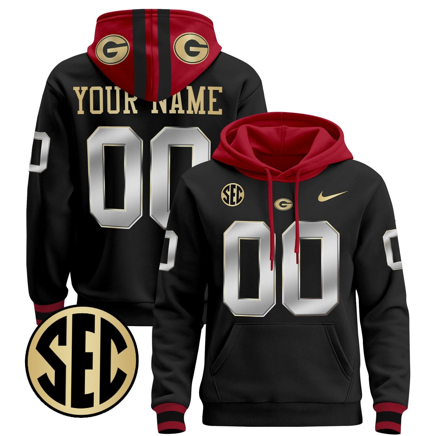 Georgia Bulldogs 2025 Custom Pullover Hoodie