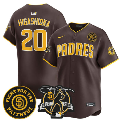 Padres Tony Gwynn & Faithful Patch Vapor Premier Limited Jersey – All Stitched