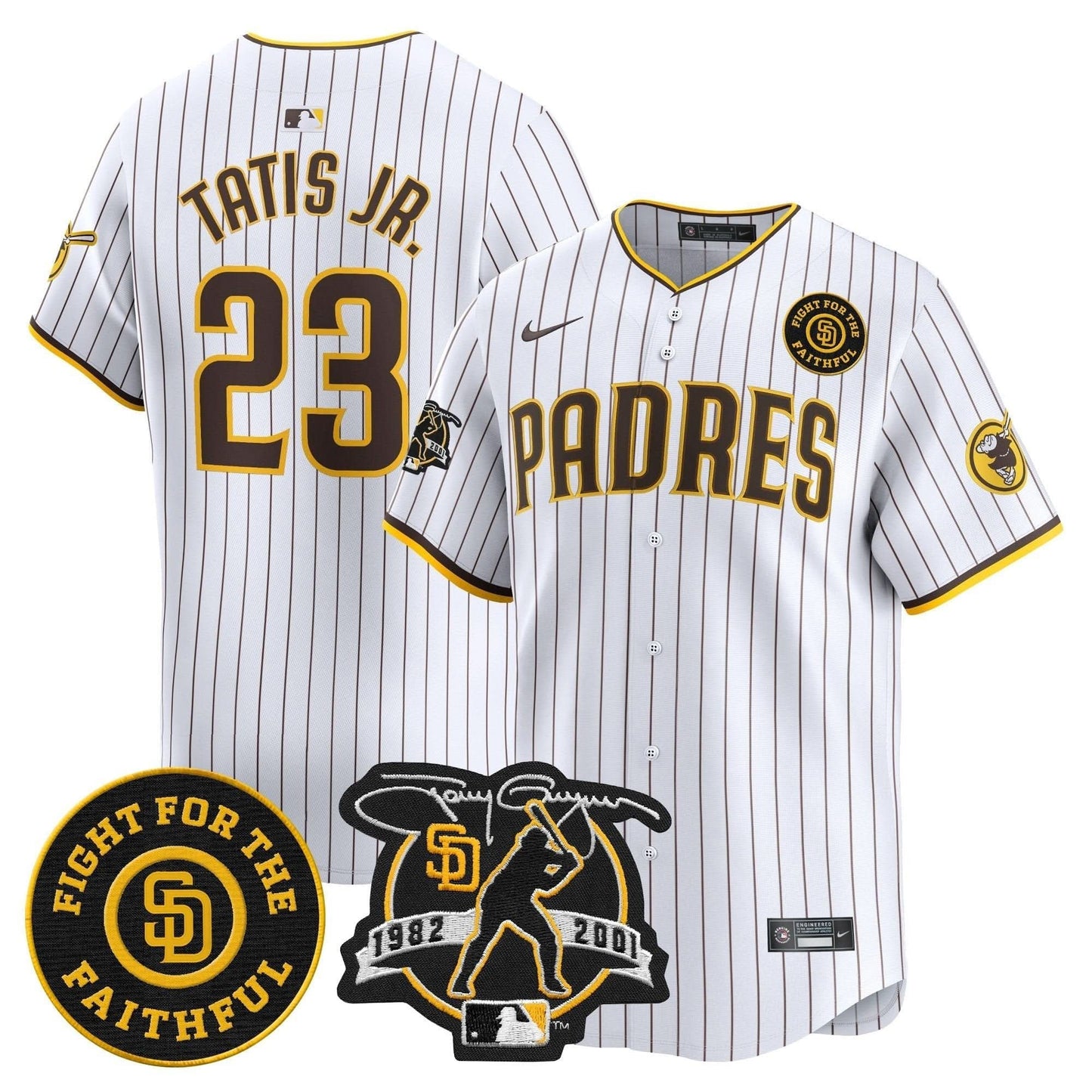 Padres Tony Gwynn & Faithful Patch Vapor Premier Limited Jersey – All Stitched