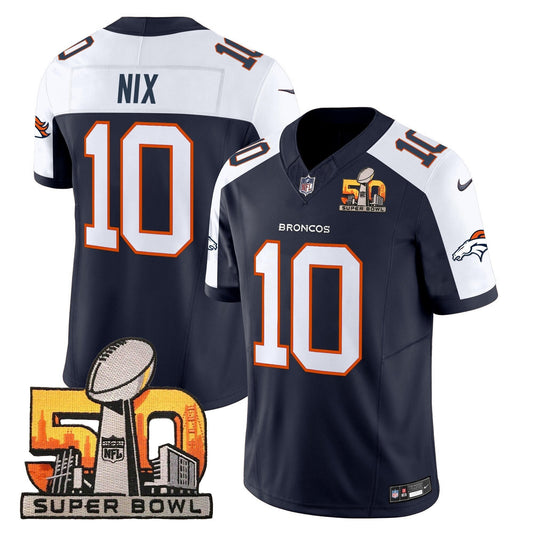 DEN Super Bowl 50 Patch Vapor Limited Jersey - All Stitched