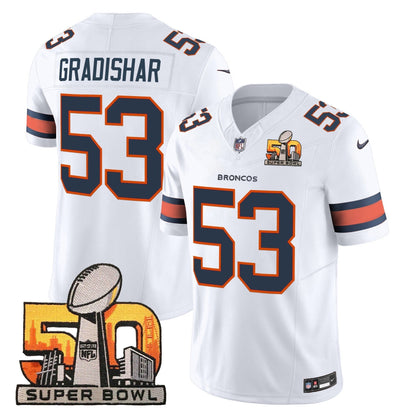 DEN Super Bowl 50 Patch Vapor Limited Jersey - All Stitched