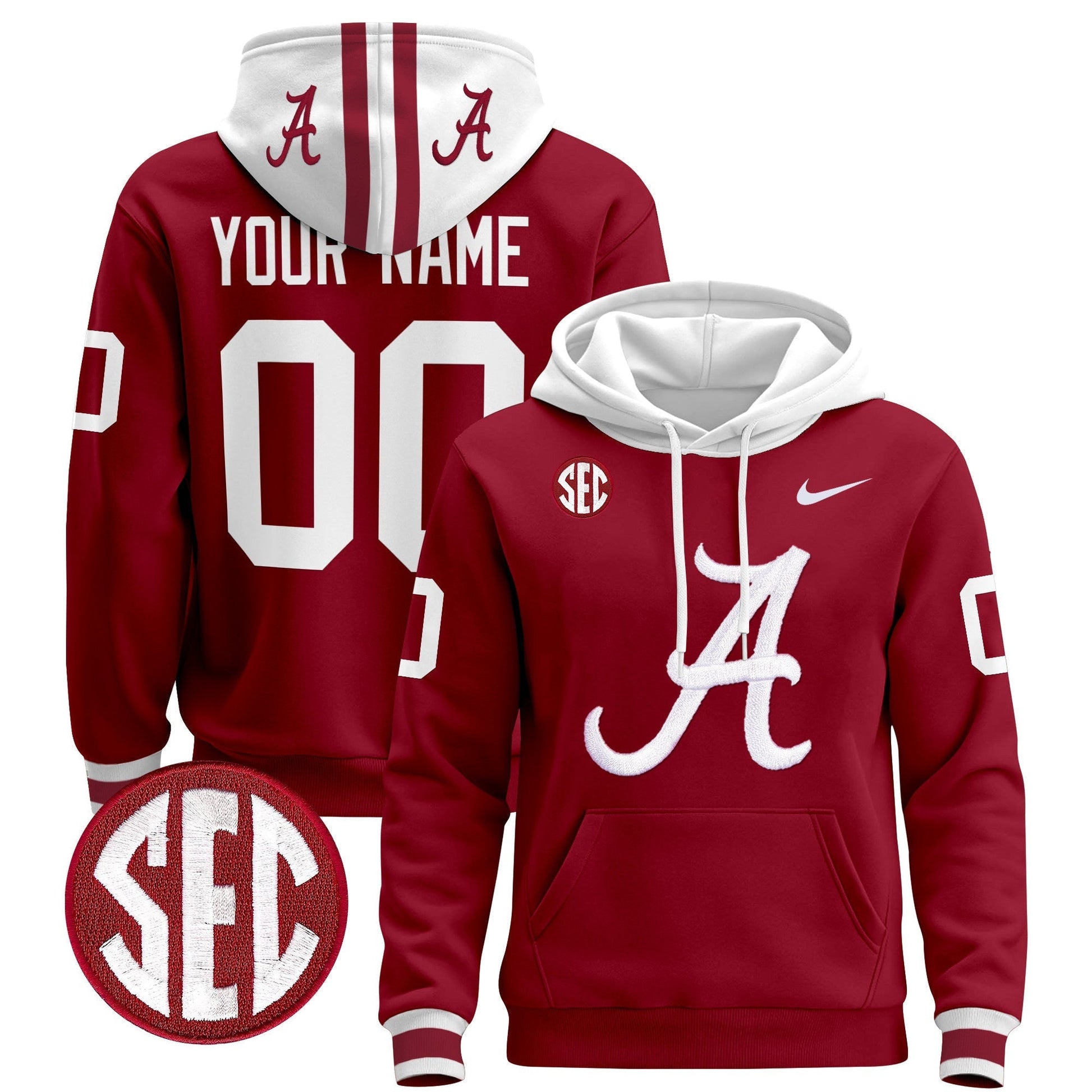 Alabama Crimson Tide 2024 Custom Pullover Hoodie V2