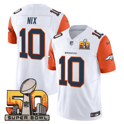 DEN Super Bowl 50 Patch Vapor Limited Jersey - All Stitched