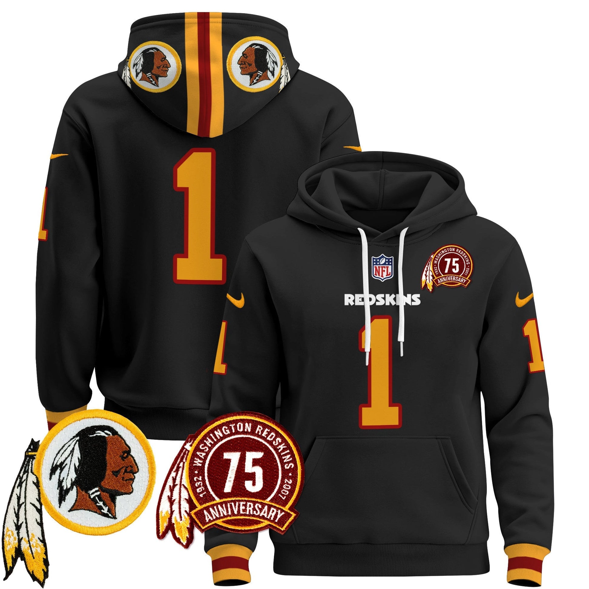 Men's Washington Redskins 2024 Pullover Hoodie - All Stitched