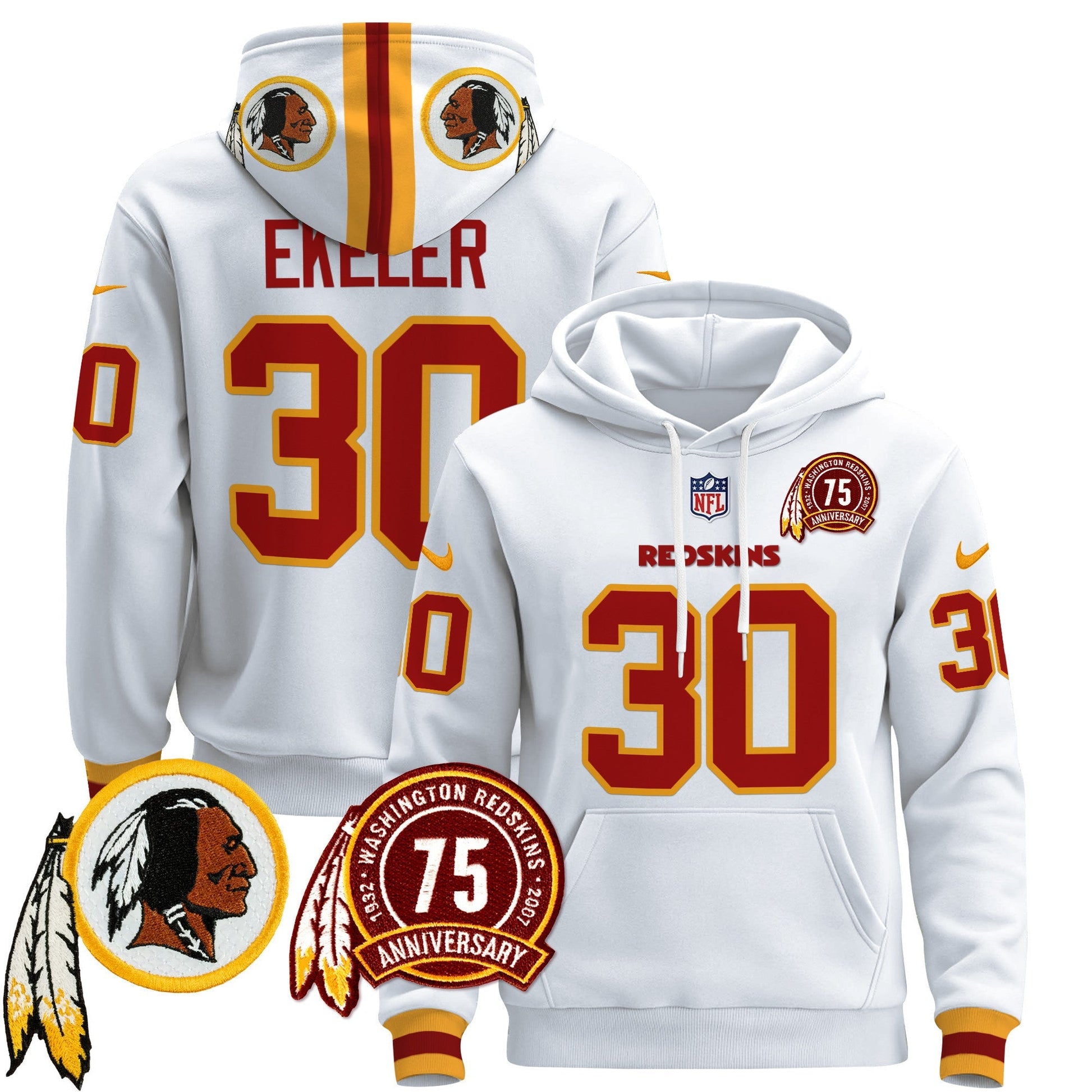Men's Washington Redskins 2024 Pullover Hoodie - All Stitched