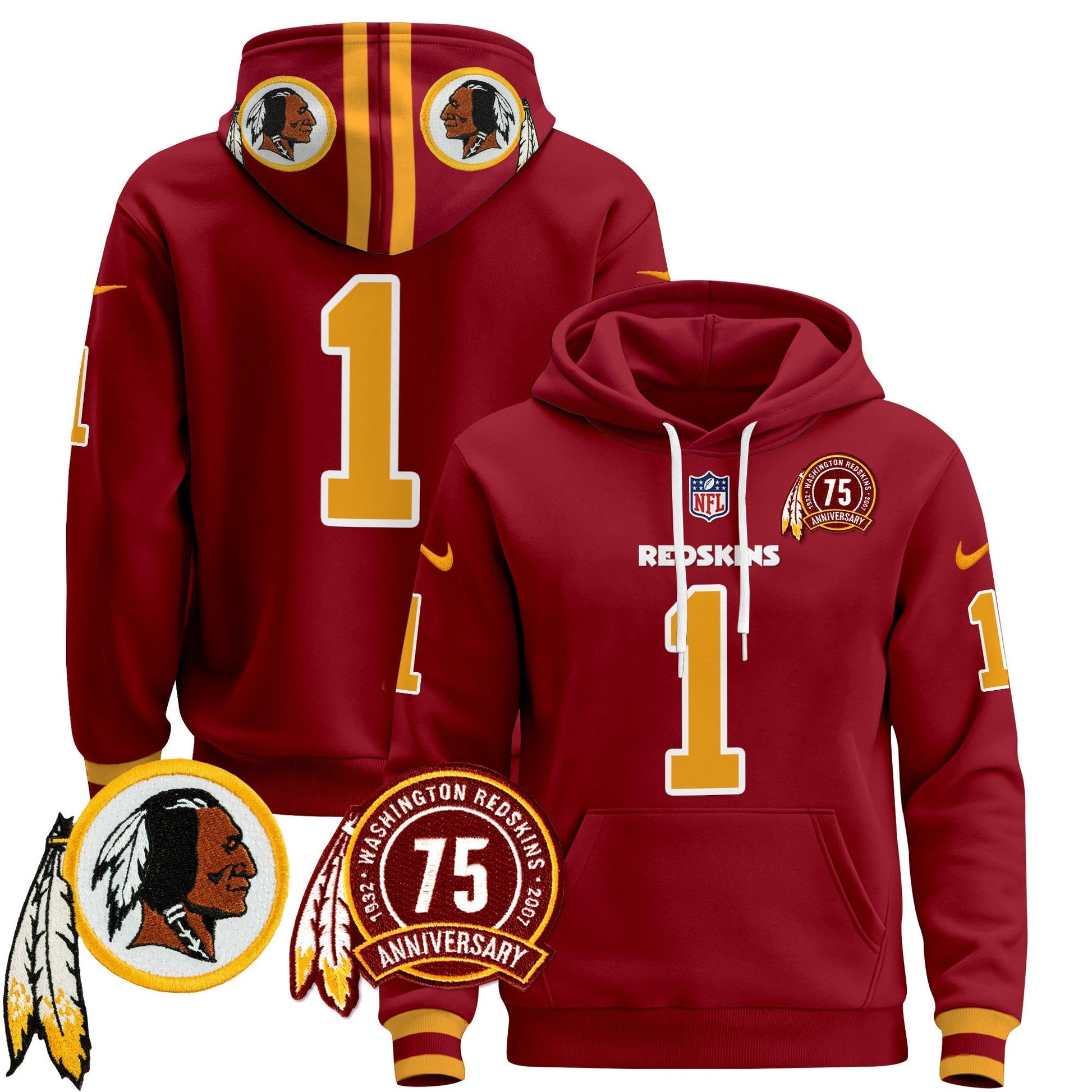 Men's Washington Redskins 2024 Pullover Hoodie - All Stitched