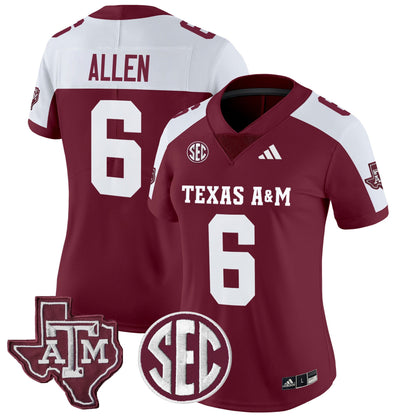 Women's Texas A&M Aggies 2025 Vapor Limited Jersey - All Stitched