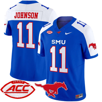 Men's SMU Mustangs 2024 Vapor Limited Jersey - All Stitched