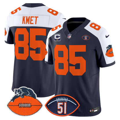 Men's Chicago Bears Dick Butkus Patch Throwback Vapor Limited Jersey - All Stitched